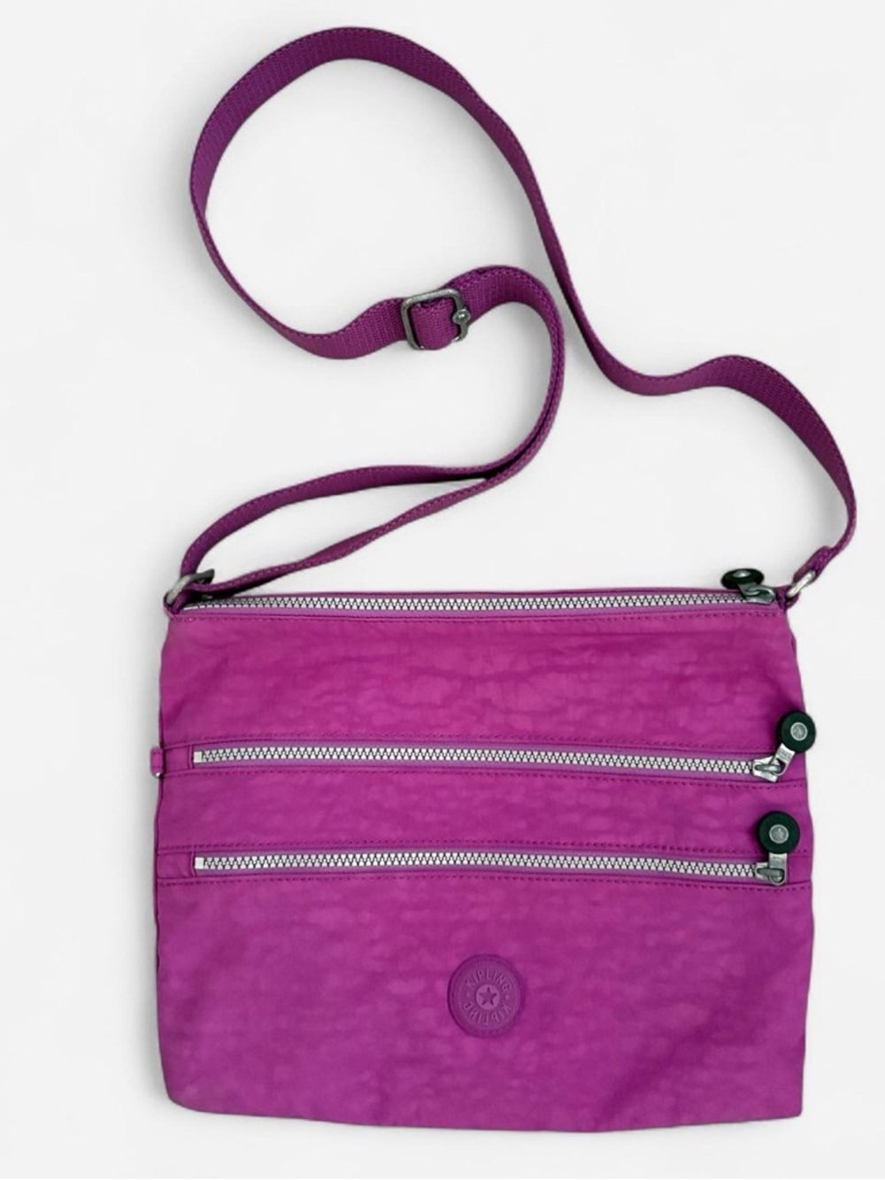 Kipling Alvar Magenta Crossbody Bag with Adjustable Strap